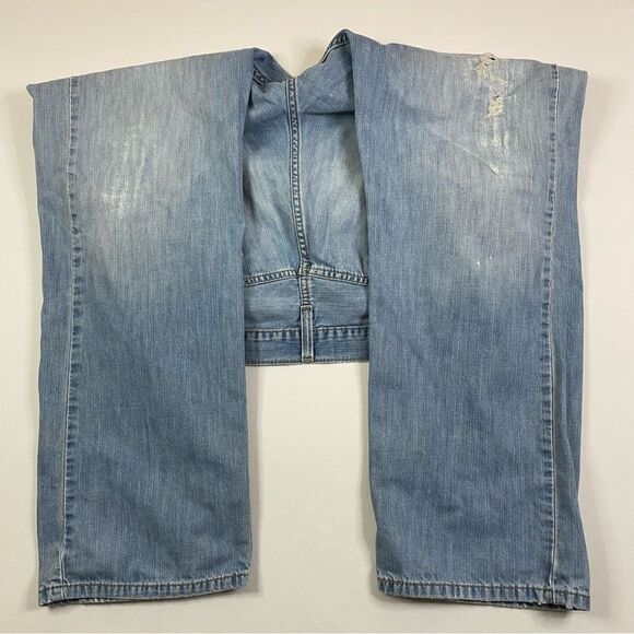 Levi's 569 Jeans Mens 36x29 Loose Straight Y2K Baggy 2000s Distressed Denim - Picture 9 of 12